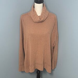 Aerie Women’s Brown Cowl Neck Sweater Sz XL